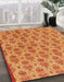 Abstract Orange Red Modern Rug in Family Room, abs167