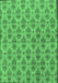 Machine Washable Abstract Emerald Green Modern Area Rugs, wshabs167emgrn