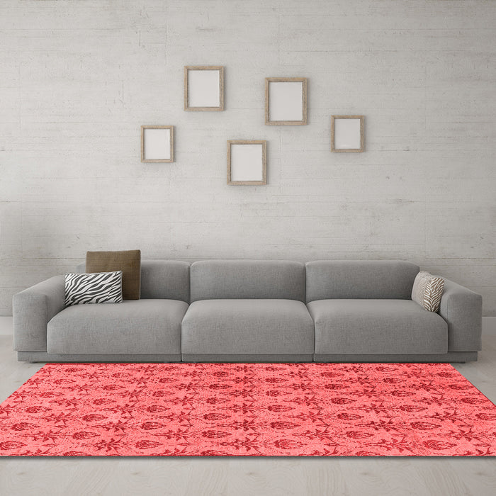 Modern Red Washable Rugs