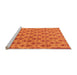 Sideview of Machine Washable Abstract Orange Modern Area Rugs, wshabs167org