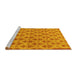 Sideview of Machine Washable Abstract Yellow Modern Rug, wshabs167yw