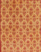 Machine Washable Abstract Orange Red Rug, wshabs167