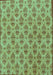 Machine Washable Abstract Turquoise Modern Area Rugs, wshabs167turq