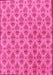 Machine Washable Abstract Pink Modern Rug, wshabs167pnk