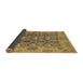 Sideview of Abstract Gold Modern Rug, abs1680