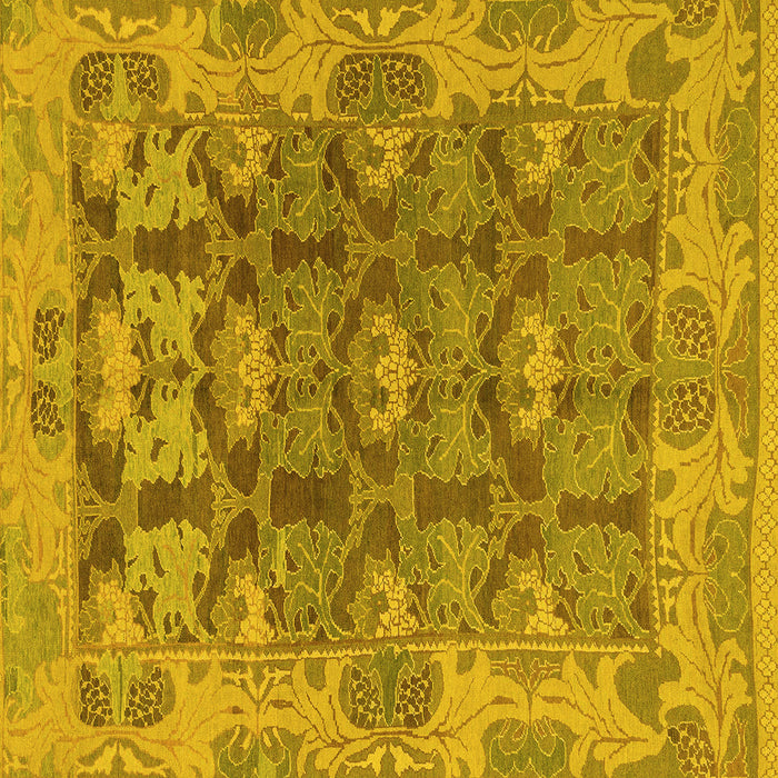Square Machine Washable Abstract Yellow Modern Rug, wshabs1680yw