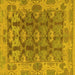 Square Machine Washable Abstract Yellow Modern Rug, wshabs1680yw