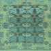 Square Abstract Light Blue Modern Rug, abs1680lblu