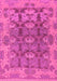 Machine Washable Abstract Pink Modern Rug, wshabs1680pnk