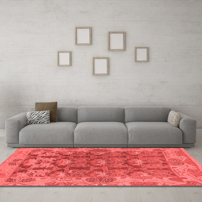 Modern Red Washable Rugs