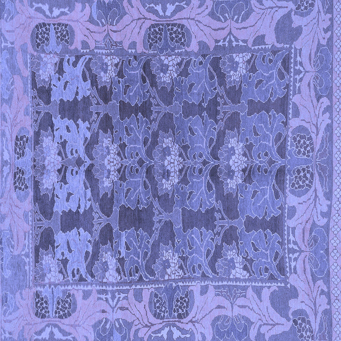 Square Abstract Blue Modern Rug, abs1680blu