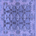 Square Abstract Blue Modern Rug, abs1680blu