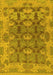 Machine Washable Abstract Yellow Modern Rug, wshabs1680yw