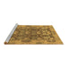 Sideview of Machine Washable Abstract Brown Modern Rug, wshabs1680brn