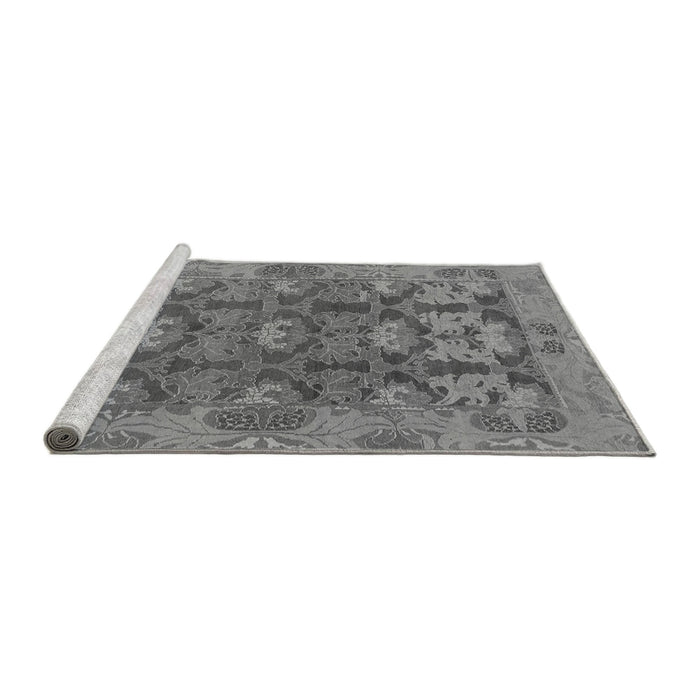 Sideview of Machine Washable Abstract Gray Modern Rug, wshabs1680gry