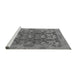 Sideview of Machine Washable Abstract Gray Modern Rug, wshabs1680gry