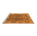 Sideview of Machine Washable Abstract Orange Modern Area Rugs, wshabs1680org