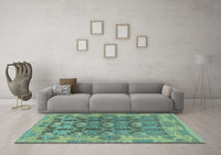 Machine Washable Abstract Light Blue Modern Rug, wshabs1680lblu