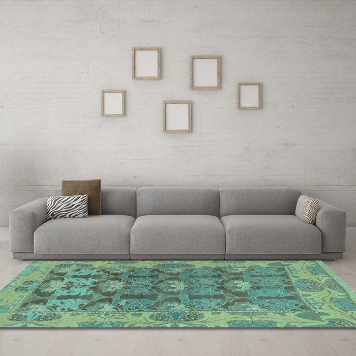 Machine Washable Abstract Light Blue Modern Rug in a Living Room, wshabs1680lblu