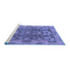 Sideview of Machine Washable Abstract Blue Modern Rug, wshabs1680blu