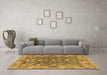 Machine Washable Abstract Brown Modern Rug in a Living Room,, wshabs1680brn