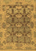 Machine Washable Abstract Brown Modern Rug, wshabs1680brn