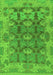 Machine Washable Abstract Green Modern Area Rugs, wshabs1680grn