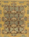 Machine Washable Abstract Gold Rug, wshabs1680