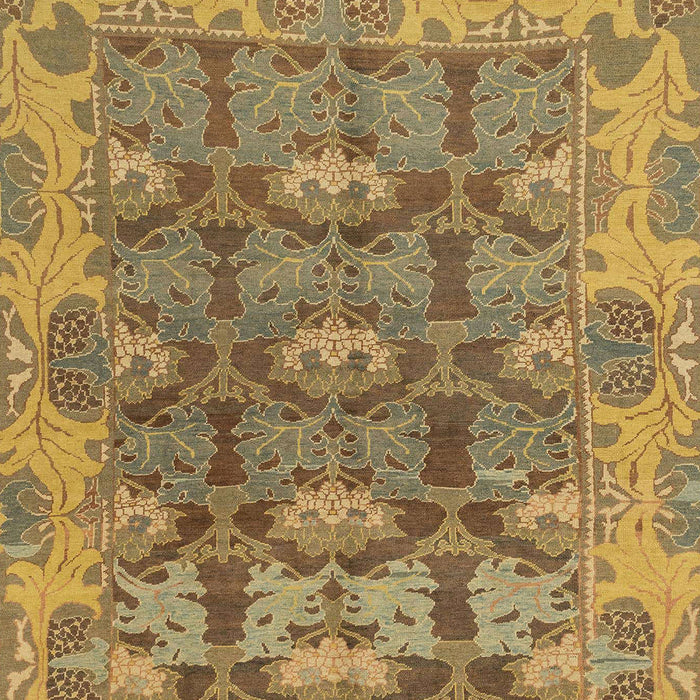 Machine Washable Abstract Gold Rug, wshabs1680