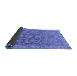 Sideview of Abstract Blue Modern Rug, abs1681blu