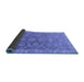 Sideview of Abstract Blue Modern Rug, abs1681blu