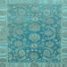 Square Abstract Light Blue Modern Rug, abs1681lblu