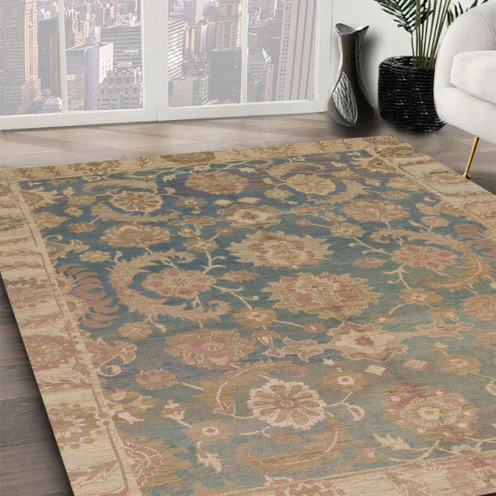 Machine Washable Abstract Brown Rug in a Family Room, wshabs1681