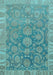 Machine Washable Abstract Light Blue Modern Rug, wshabs1681lblu