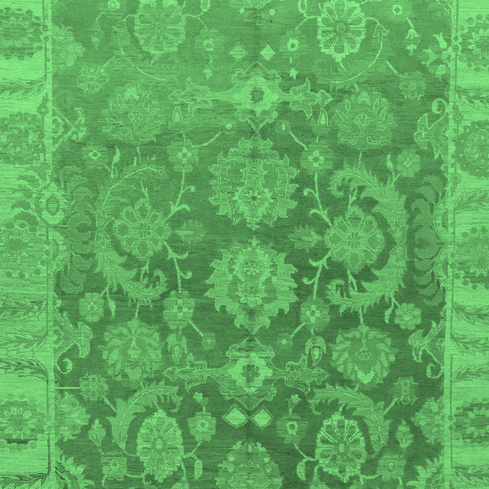 Machine Washable Abstract Emerald Green Modern Area Rugs, wshabs1681emgrn