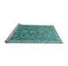 Sideview of Machine Washable Abstract Light Blue Modern Rug, wshabs1681lblu