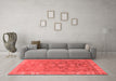 Modern Red Washable Rugs