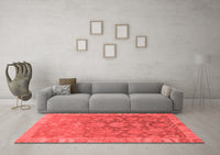 Machine Washable Abstract Red Modern Rug, wshabs1681red