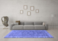 Machine Washable Abstract Blue Modern Rug, wshabs1681blu