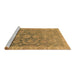 Sideview of Machine Washable Abstract Brown Modern Rug, wshabs1681brn