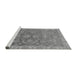 Sideview of Machine Washable Abstract Gray Modern Rug, wshabs1681gry