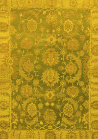 Abstract Yellow Modern Rug, abs1681yw