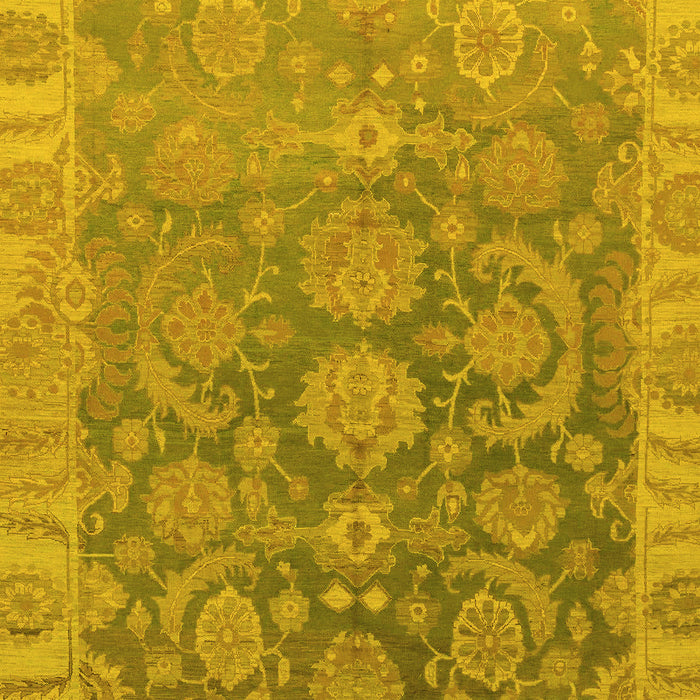 Abstract Yellow Modern Rug, abs1681yw