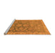 Sideview of Machine Washable Abstract Orange Modern Area Rugs, wshabs1681org