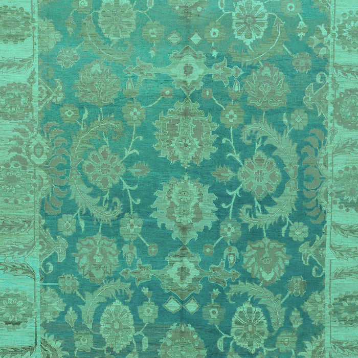 Machine Washable Abstract Turquoise Modern Area Rugs, wshabs1681turq