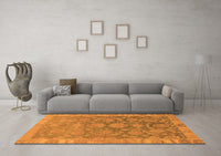 Machine Washable Abstract Orange Modern Rug, wshabs1681org