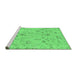 Sideview of Machine Washable Oriental Emerald Green Traditional Area Rugs, wshabs1682emgrn