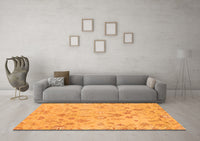 Machine Washable Oriental Orange Traditional Rug, wshabs1682org