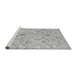 Sideview of Machine Washable Oriental Gray Traditional Rug, wshabs1682gry