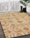 Abstract Orange Oriental Rug in Family Room, abs1683